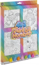 Slikanje po številkah 4v1 za deklice – kreativni komplet