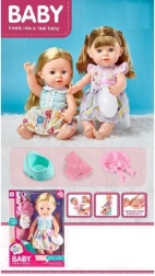 Punčka z dolgimi lasmi in dodatki 33 cm