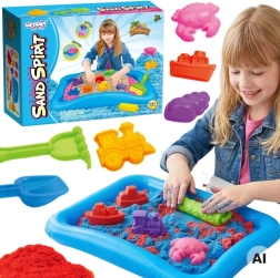 Woopie Komplet s kinetičnim peskom in napihljivim peskovnikom