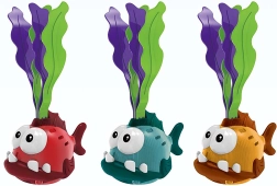 Igrača za vodo z LED učinki v obliki ribe