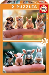 Educa puzzle Majhne živalice 2x20 kosov