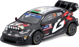 kovinski model bburago 1:43 toyota gr yaris rally1 hybrid številka 33 evans v darilni škatli