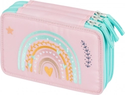 Šolski tridelni peresnik BAAGL Mavrica rožnat