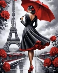 Kreativni set Diamantno slikanje Ženska v Parizu