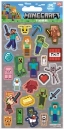 nalepke Minecraft sive, 25 kos