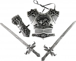 Viteški komplet s srebrnimi meči za otroke