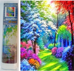 Diamantni mozaik - Barviti gozd