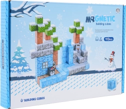 Magnetne gradbene kocke 3D, zimska izdaja, 113 kosov
