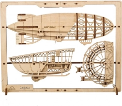 Ugears 3D puzzle Zeppelin 2,5D – lesen mehanski model, 49 kosov