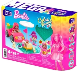 Stavebnica Barbie Color Reveal rožnati kabriolet s piknikom