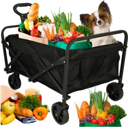 Zložljiv turistični voziček za nakupe z vrtljivimi kolesi in teleskopsko ročico