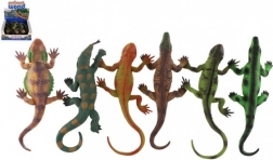 Set gumijastih kuščarjev s priseskom v škatli