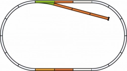 Piko komplet tirov B z slepim tirom in podložjem H0