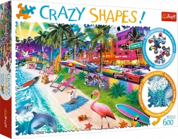 Sestavljanka TREFL Crazy Shapes – Plaža Miami, 600 kosov