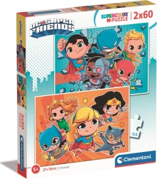 Sestavljanka DC Super Friends 2x60 kosov od Clementoni
