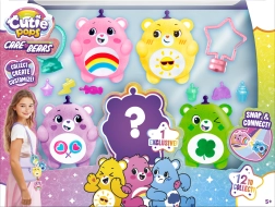 Cutie Pops – obesek za nahrbtnik Care Bears deluxe set s presenečenjem (5 kosov)