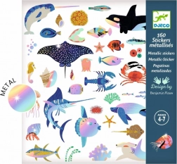 Djeco kovinske nalepke – ocean, 160 kosov