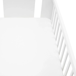 Jersey rjuha za otroško posteljico NEW BABY 120 × 60 bela