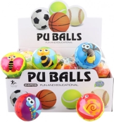 Molitanasta žogica z motivom žuželk 7 cm