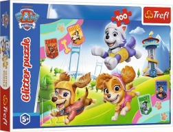 Sestavljanka 100 kosov z bleščicami PAW PATROL – sijočki Trefl