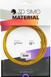 filament real gold 1,75 mm za 3d peresa in tisk – zlata, 15 m