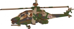 Woodcraft lesene 3D sestavljanke bojni helikopter APACHE