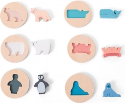 Lesena obrisna vstavljanka – živalice