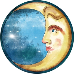 Okrogla sestavljanka CURIOSI Picoli – Luna, 33 koščkov