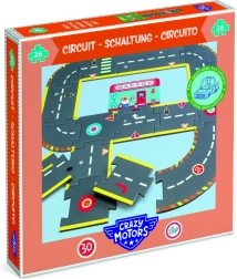 gigantski puzzle dirkalna steza CRAZY MOTORS, 26 kosov