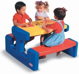 Velika otro61ka piknik miza Little Tikes - Primarne barve