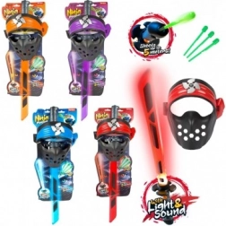 Ninja komplet z mečem, masko in puščicami s svetlobo in zvokom