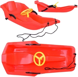 Otroške plastične sani z naslonom in volanom