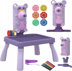 Otroški projektor za risanje z mizico medvedek