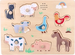 Zvočne lesene puzzle kmetija