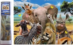 Diamantno slikanje Safari selfie 30 × 40 cm