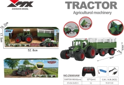 Daljinsko vodljiv traktor s prikolico in prekucnikom