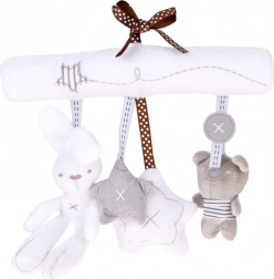 Mehka viseča igrača za voziček in posteljico z zvoki in melodijo