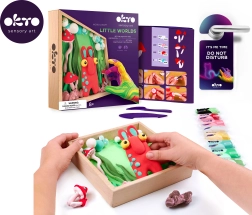 Okto modeliranje – mali svet v okvirčku škratek 21 × 21 cm