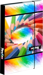 Škatla za zvezke A5 Barvice z elastiko