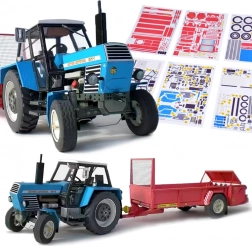 Papirnat model traktorja ZETOR Crystal 8011 z razpršilnikom RU-5 1:32