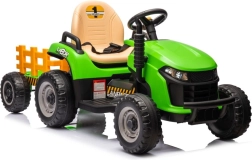 Električni otroški traktor s prikolico – zeleni