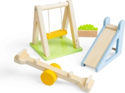 Bigjigs Toys wooden outdoor playground for a dollhouse