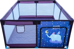 Mehak pravokoten ogradek za otroke Nočni slonček