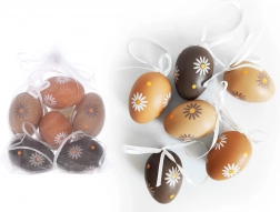 Dekorativna plastična pobarvana jajčka 6 cm, 6 kosov