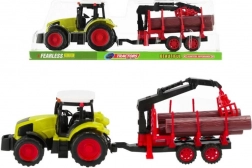 traktor s prikolico za les moje ranczo