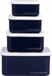 Set štirih škatlic za malico A Little Lovely Company – Jagode