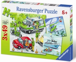 Sestavljanka Policija v akciji 3×49 koščkov RAVENSBURGER