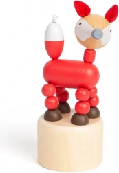 Lesena stiskalna žival Safari Lisica od Bigjigs Toys