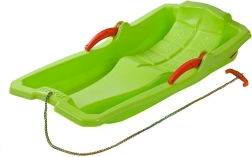 Plastične sani z zavorami Baby Mix Karol zelene