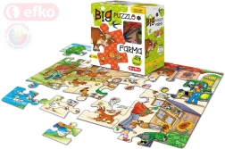 Efko baby puzzle big farma – veliki kosi 24 kosov